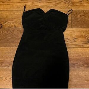Black velvet  strapless mini dress